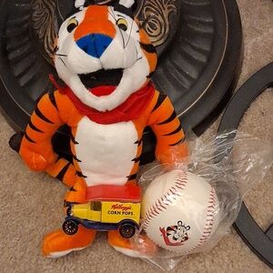 Tony The Tiger Plush, Kellog Corn Pop Truck and Baseball